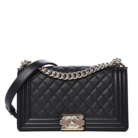 chanel boy bag caviar small